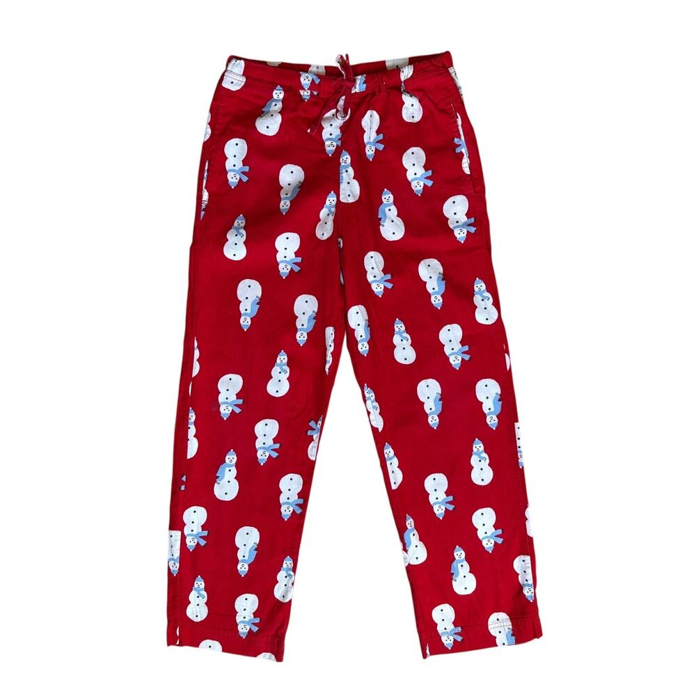 Hanna Andersson Adult Holiday Flannel Pajama Pants in Snowman Print Size XS